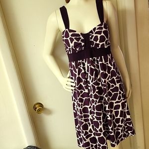 StarVixen Purple Leopard Print Form-Fitting/ Flowwy Dress Lightweight Slip Dress